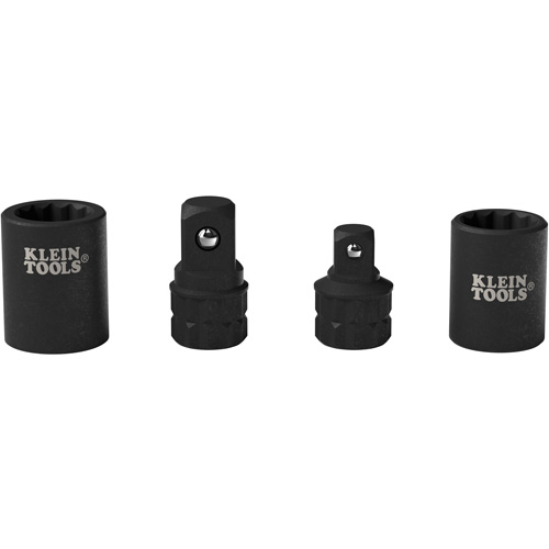 Jeu d'adaptateurs pour cl&eacute; &agrave; douille KNECT 4 mcx, Chocs, Prise 1/2"/3/8", Douille 1/2"/3/8", 0,98" lo, Sph&eacute;rique Maritime Industrial Rubber