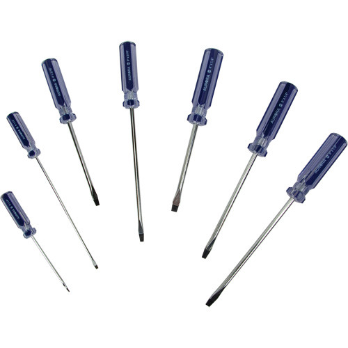 Slotted Screwdriver Kit, 7 Pcs. Maritime Industrial Rubber