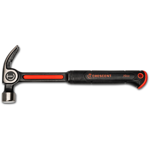 Marteau &agrave; panne courb&eacute;e, 20 oz, Prise en Acier plein, 14-73/100" lo Maritime Industrial Rubber