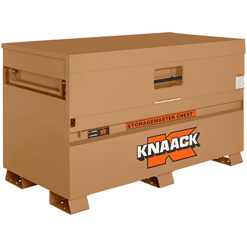 Model 69 Piano Box with Padlock, 60" W x 30" D x 34-1/4" H, Tan Maritime Industrial Rubber
