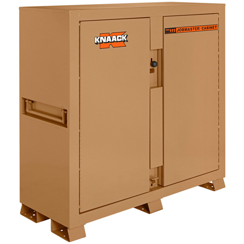 Model 111 Jobsite Cabinet with Padlock, Steel, 47.5 Cubic Feet, Tan Maritime Industrial Rubber