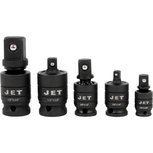 Jeu de 5 adaptateurs de joints &agrave; cardan &agrave; impact, &agrave; verrouillage sans goupille Maritime Industrial Rubber