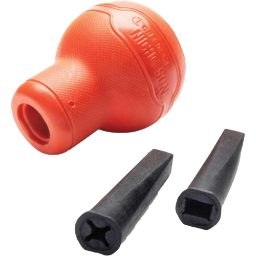 Short Round File Handle with Inserts Maritime Industrial Rubber