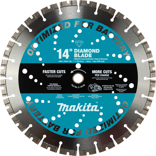 Lame diamant&eacute;e &agrave; trait fin polyvalente, 14", Pour Brique/B&eacute;ton/Gr&egrave;s Maritime Industrial Rubber