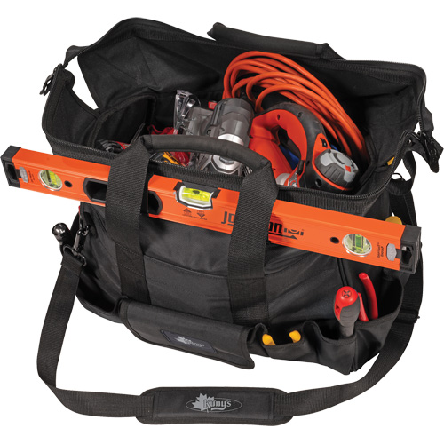 Phantom Collection 18" Contractor's Tool Bag, Ballistic Polyester, 25 Pockets, Black Maritime Industrial Rubber