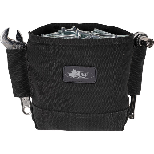 Phantom Collection Nut & Bolt Bag with 2 Sleeves, Canvas, 3 Pockets, Black Maritime Industrial Rubber
