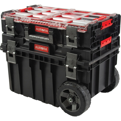 2-Piece Arx&reg; Rolling Tool Chest Set, 23-4/5" x 16" x 20-3/5", Black Maritime Industrial Rubber