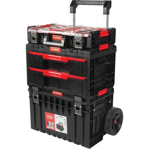3-Piece Arx&reg; Rolling Toolbox Base Set, 25-1/5" x 19" x 42-2/5", Black Maritime Industrial Rubber