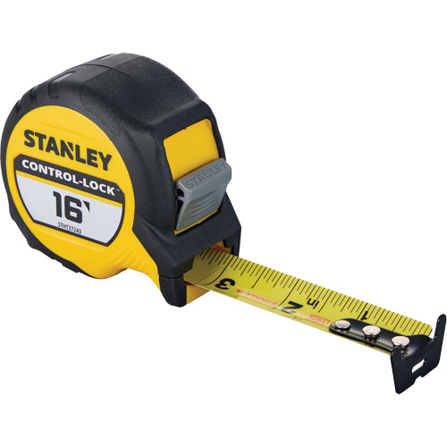 CONTROL-LOCK Tape Measure, 25 mm x 16', Imperial Graduations Maritime Industrial Rubber