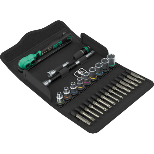 Jeu de cl&eacute; &agrave; cliquet SA 14 Zyklop Comfort avec levier dinversion, 28 Mcx, Prise de 1/4" Maritime Industrial Rubber