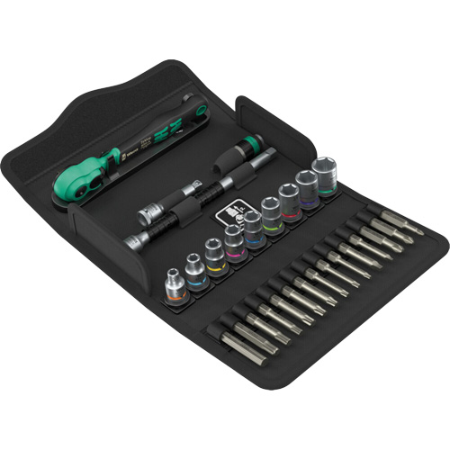 Jeu de cl&eacute; &agrave; cliquet SA 15 Zyklop Comfort avec levier dinversion, 28 Mcx, Prise de 1/4" Maritime Industrial Rubber