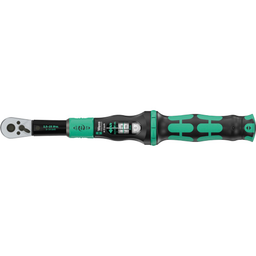 Adjustable Click-Torque Lock A 5 Torque Wrench with Torque Lock Function, Click, 1/4" Square Drive, 1 - 18 lbf. Ft Maritime Industrial Rubber