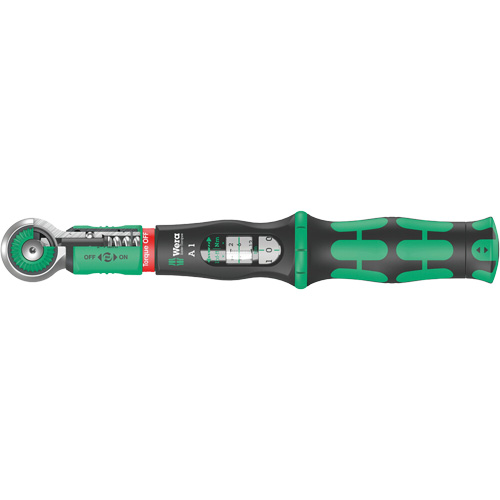Safe-Torque A 1 Torque Wrench, Click, 1/4" Square Drive, 2 - 9 lbf. Ft Maritime Industrial Rubber