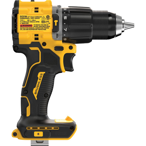 ATOMIC Brushless Cordless Hammer Drill (Tool Only), 1/2" Chuck, 20 V Maritime Industrial Rubber