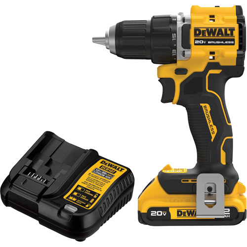 Ensemble visseuse-perceuse sans fil et sans balai ATOMIC COMPACT SERIES, Lithium-ion, 20 V, Mandrin 1/2" Maritime Industrial Rubber