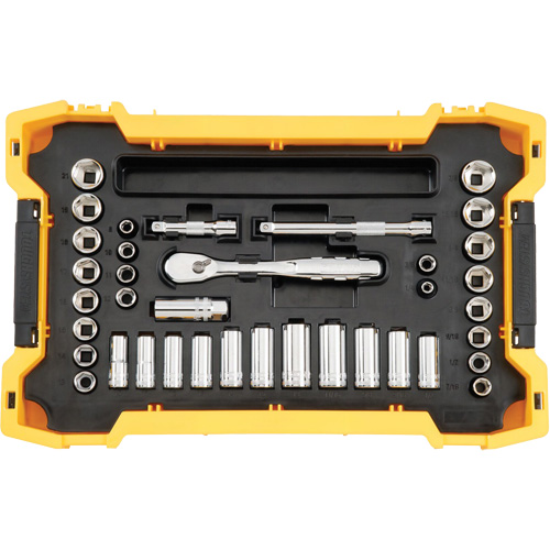 3/8" & 1/2" Mechanic's Tool Set with TOUGHSYSTEM&reg; 2.0 Tray & Lid Maritime Industrial Rubber