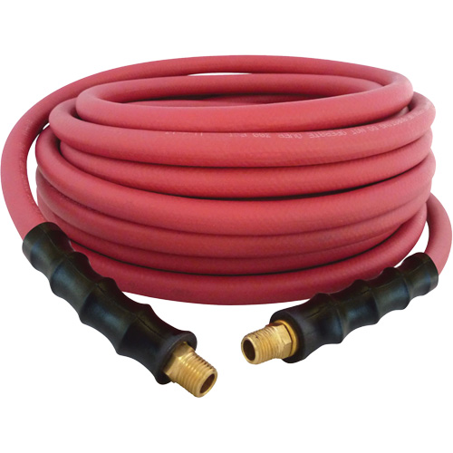 MAXPRO Rubber Hose, Air/Water, EPDM Rubber/Polyester, 3/8" dia. x 50', 300 psi, 1/4 NPT Maritime Industrial Rubber