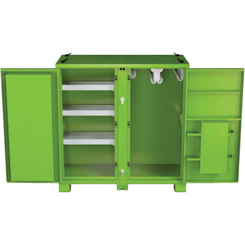 Armoire de rangement d'&eacute;PI sur place, Acier, Vert lime haute visibilit&eacute; Maritime Industrial Rubber