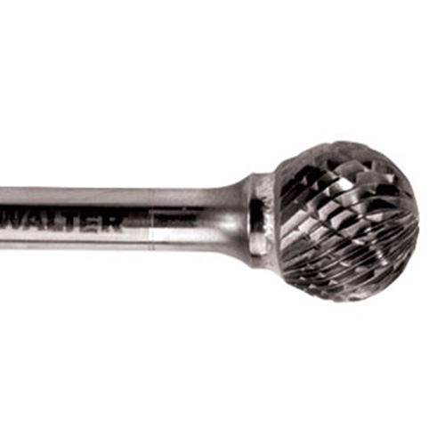 Double Cut Ball Nose Burr, SD-5, 1/2" Dia., 1/4" Shank, 7/16" Depth of Cut Maritime Industrial Rubber