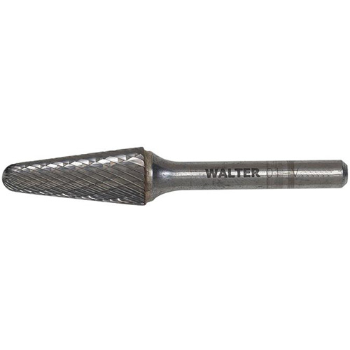 Hard Alloy Cone Carbide Burr, 1/2" Dia., 1/4" Shank, 1-1/8" Depth of Cut Maritime Industrial Rubber