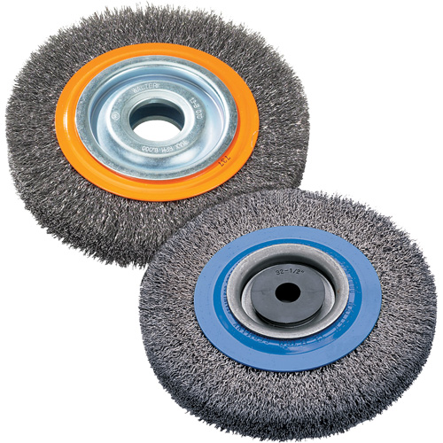 Brosse rotative, 8" dia., Fils 0,118", Arbre 1-1/4" Maritime Industrial Rubber