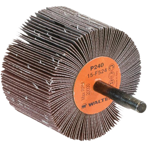 Flap Wheels-Coolcut Flap Wheels, Aluminum Oxide, 240 Grit, 2-1/2" x 1-1/2" x 1/4" Maritime Industrial Rubber