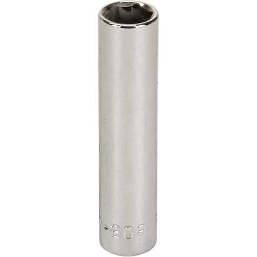 Socket, 8 mm, 1/4" Drive, 6 Points, Deep Maritime Industrial Rubber