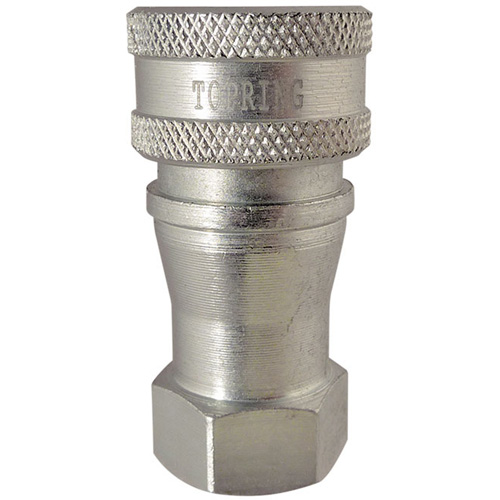 RACCORD HYDRAULIQUE FERMETURE 2 VOIES,1/8NPT,ACI, Laiton/Acier inoxydable Maritime Industrial Rubber