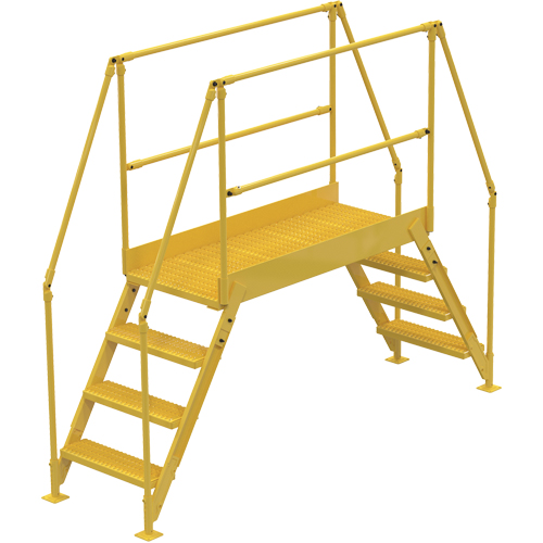 Crossover Ladder, 91 " Overall Span, 40" H x 48" D, 24" Step Width Maritime Industrial Rubber
