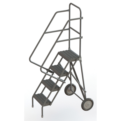 &eacute;chelles roulantes, 4 marches, Stri&eacute;, Hauteur 40" Maritime Industrial Rubber