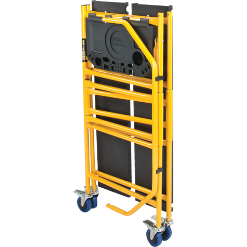 Jobsite Series 4' Safety Rail & Tool Shelf Scaffold Kit, Steel Frame, 49-1/2" D x 57-3/4" H Maritime Industrial Rubber