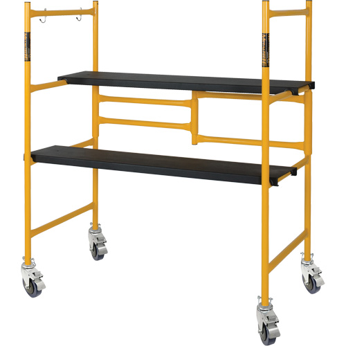 Jobsite Series 4' Basic Mini Scaffold Kit, Steel Frame, 41" D x 45-3/4" H Maritime Industrial Rubber