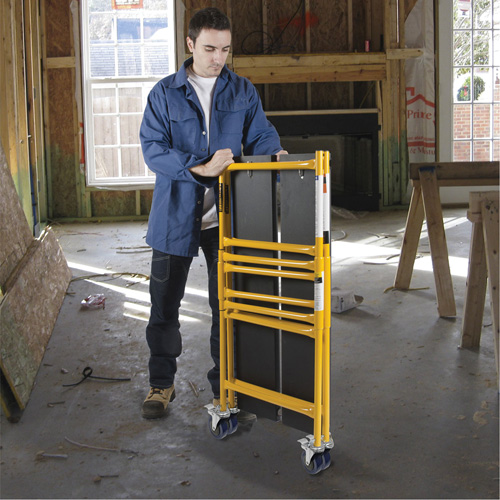 Jobsite Series 4' Basic Mini Scaffold Kit, Steel Frame, 41" D x 45-3/4" H Maritime Industrial Rubber