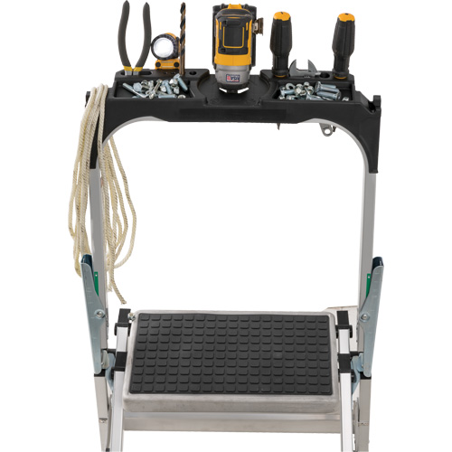 &eacute;chelle escabeau avec roues pivotantes, 4 marches, 44,25" x 22,13" x Hauteur 59" Maritime Industrial Rubber