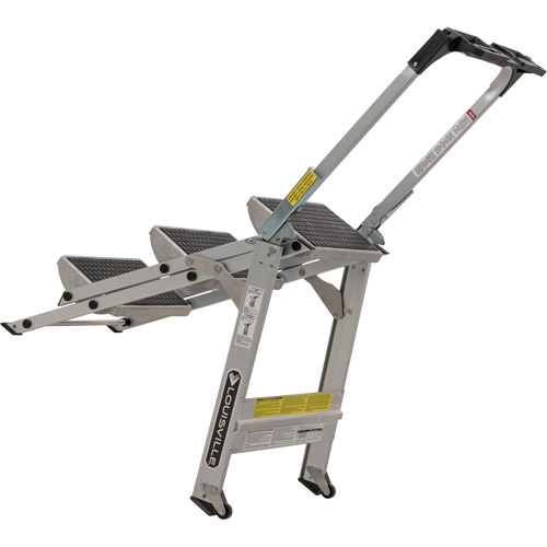 &eacute;chelle escabeau avec roues pivotantes, 3 marches, 34" x 22" x Hauteur 50,75" Maritime Industrial Rubber