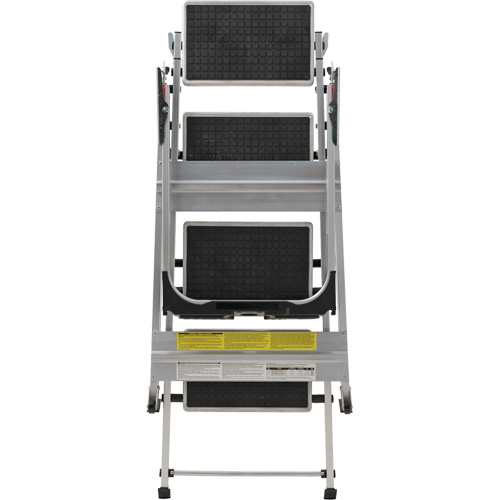 &eacute;chelle escabeau avec roues pivotantes, 4 marches, 44,25" x 22,13" x Hauteur 59" Maritime Industrial Rubber