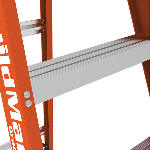 Step Ladder, 4', Fibreglass, 375 lbs. Capacity, Type 1AA Maritime Industrial Rubber
