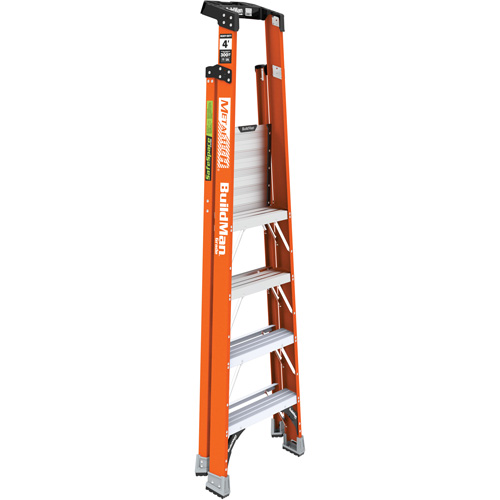 Safespace Platform Step Ladder, 4', 300 lbs. Cap. Maritime Industrial Rubber