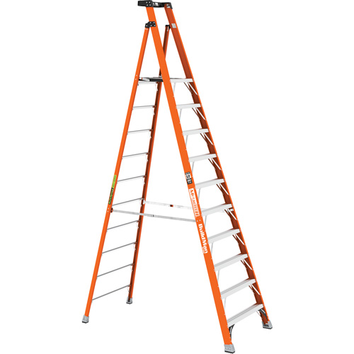 Safespace Platform Step Ladder, 10', 300 lbs. Cap. Maritime Industrial Rubber