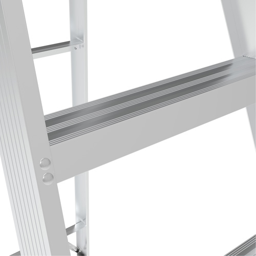Escabeau, 6', Aluminium, Capacit&eacute; 225 lb, Type 2 Maritime Industrial Rubber