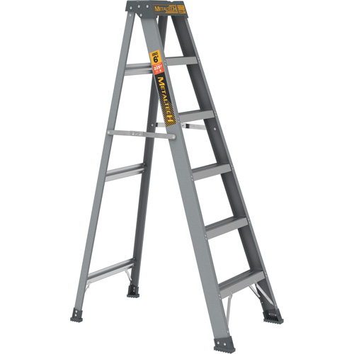 Step Ladder, 6', Fibreglass, 225 lbs. Capacity, Type 2 Maritime Industrial Rubber