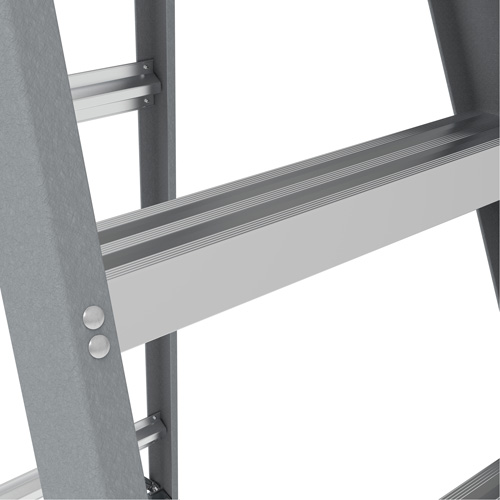 Step Ladder, 6', Fibreglass, 225 lbs. Capacity, Type 2 Maritime Industrial Rubber
