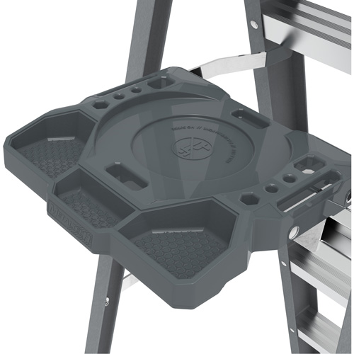 Step Ladder with Paint Tray, 6', Fibreglass, 225 lbs. Capacity, Type 2 Maritime Industrial Rubber
