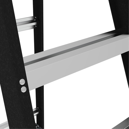 Step Ladder, 8', Fibreglass, 250 lbs. Capacity, Type 1 Maritime Industrial Rubber