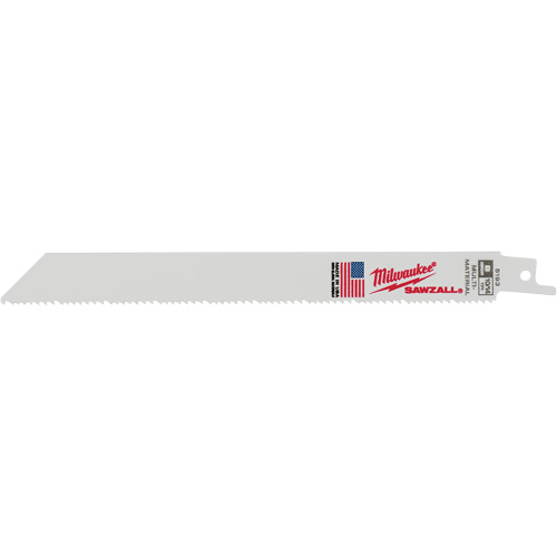 Sawzall&reg; Reciprocating Saw Blade, Bi-Metal, 10-14 TPI, 8" L x 5/8" W Maritime Industrial Rubber