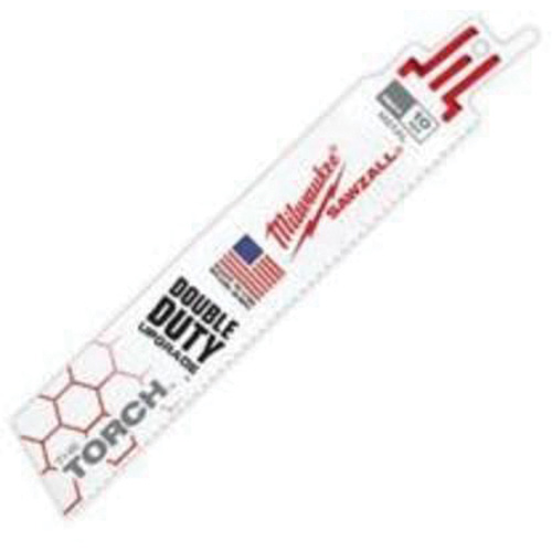 The Torch Sawzall&reg; Blade, Bi-Metal, 10 TPI, 6" L x 1" W Maritime Industrial Rubber
