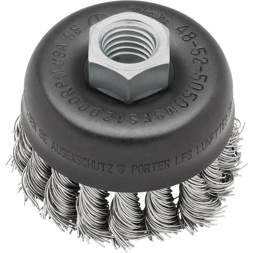Carbon Steel Knotwire Cup Brush Maritime Industrial Rubber