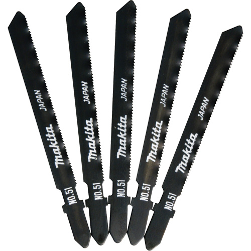 Lame de scie sauteuse, Acier rapide, Tige en T, 3-1/2" lo, 24 dents par pouce Maritime Industrial Rubber