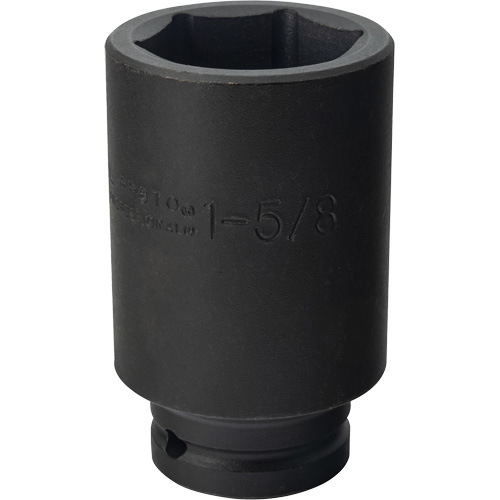 Socket, Impact, 1-5/8", 3/4" Drive, 6 Points, Deep Maritime Industrial Rubber