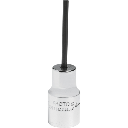 Standard Bit Socket, Hex, 2.5 mm x 1-7/8" L, 1/4" Drive Maritime Industrial Rubber